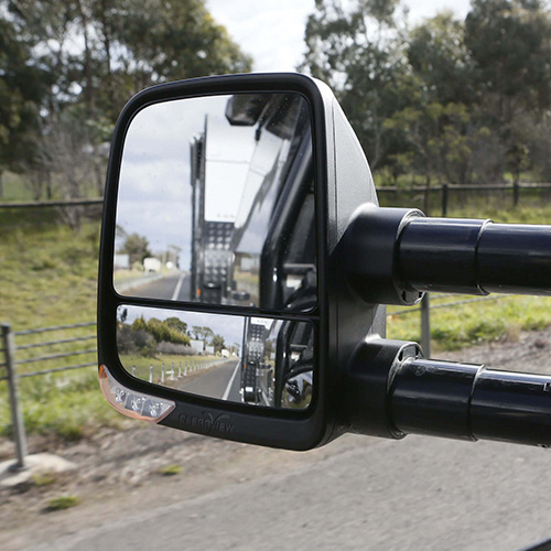 Clearview Next Gen Tow Mirrors Suitable For Ford Everest 2015 to Current (Heated, Power-Fold, Indicators, Electric, Black) (Pair) - CVNG-FD-EV-HFIEB